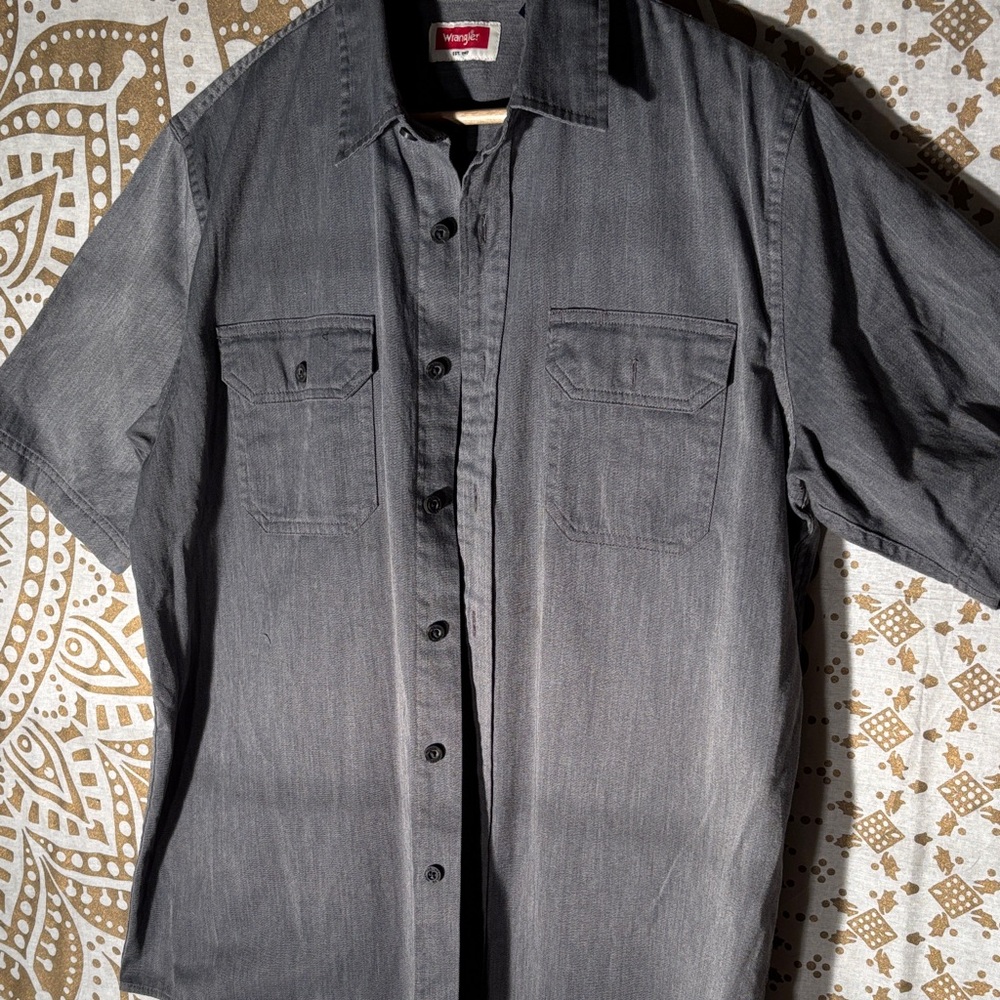 Wrangler Charcoal Button-Up Shirt